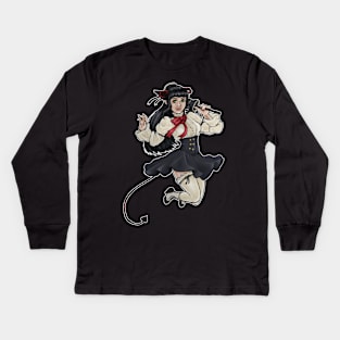 Cutie Demoness w Tail Kids Long Sleeve T-Shirt